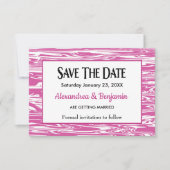 Moderne roze witte Waterverf bruiloft personaliser Save The Date (Voorkant)
