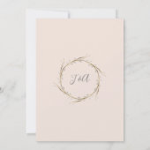 Moderne Roze Witte Wilg Eucalyptus Save the Date Kaart (Achterkant)