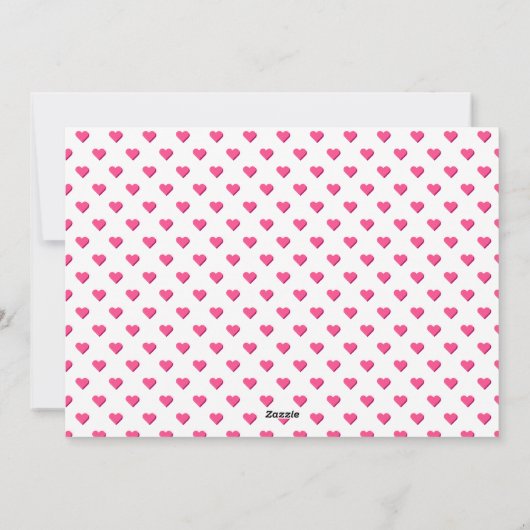 Moderne roze XOXO Valentijnsdag hartfoto Feestdagenkaart (Achterkant)