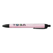 Moderne roze yoga instructeur stijl zwarte inkt pen (Bodem)