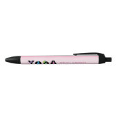 Moderne roze yoga instructeur stijl zwarte inkt pen (Bovenkant)