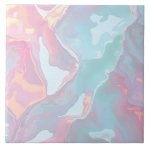 Moderne Roze Zachte Mint Gouden Luxe Collectie Tegeltje