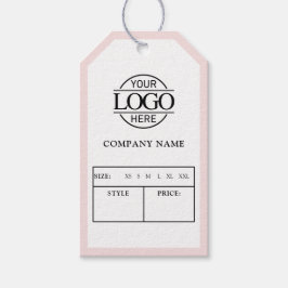 Moderne Roze Zakelijke Logo Kleding Prijs Hang Tag Cadeaulabel