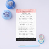 Moderne roze zakelijke service/prijsveeg brochure (Enkel)