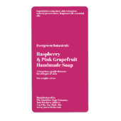 Moderne Roze Zeep Verpakkingslabel Etiket (Voorkant)