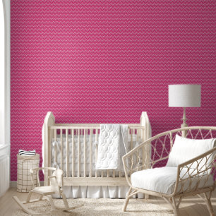 Moderne Roze Zig Zag Gestreepte Behang