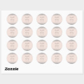 Moderne Roze Zilveren Glitter Rand Trouw Ronde Sticker (Vel)