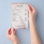 Moderne Roze-Zilveren Glitter Salon Flyer (Hand)