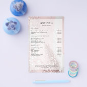 Moderne Roze-Zilveren Glitter Salon Flyer (Enkel)