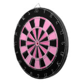 Moderne Roze Zwart Dartbord (Voorkant Rechts)