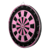 Moderne Roze Zwart Dartbord (Voorkant Rechts)