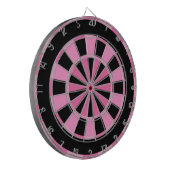Moderne Roze Zwart Dartbord (Voorkant Links)