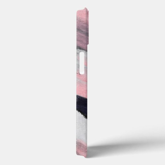 Moderne roze zwarte Abstracte kunst Case-Mate iPhone Case (Achterkant / Rechts)