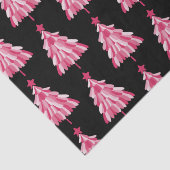 Moderne Roze Zwarte Kerstboom Patroon Tissuepapier (Detail)