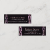 Moderne roze + zwarte mini-Visitekaartjes Mini Visitekaartje (Voorkant / Achterkant)