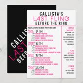 Moderne roze zwarte rondweg kaart (Voorkant / Achterkant)