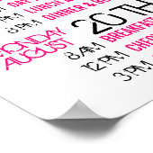 Moderne roze zwarte rondweg poster (Hoek)