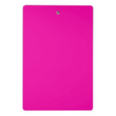 Moderne Roze Zwarte Script Monogram Mini Klembord (Achterkant)