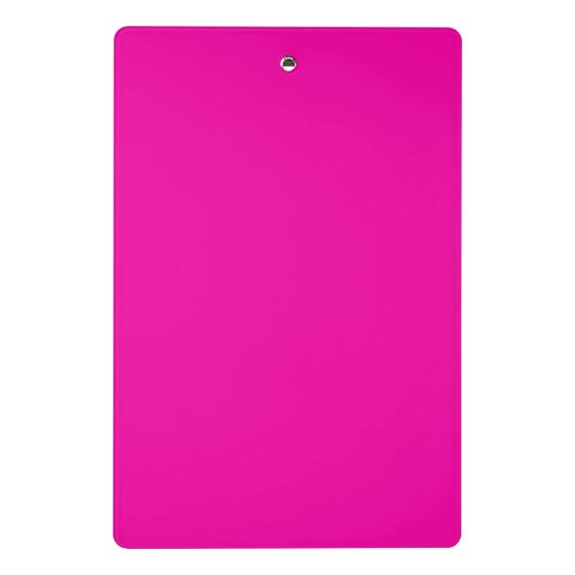 Moderne Roze Zwarte Script Monogram Mini Klembord (Achterkant)