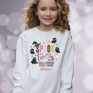 Moderne Roze Zwarte Spooktacular Halloween Boo Cre