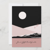 Moderne Roze Zwarte Stylist Juni Cadeaubon (Voorkant)