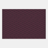 Moderne roze zwarte witte geometrische Japanse gol Inpakpapier Vel (Voorkant 2)