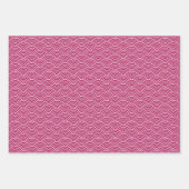 Moderne roze zwarte witte geometrische Japanse gol Inpakpapier Vel (Voorkant)
