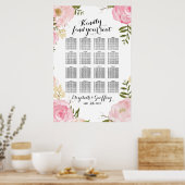 Moderne roze zweetzegelzitje poster (Keuken)