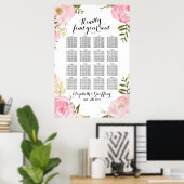 Moderne roze zweetzegelzitje poster (Thuiskantoor)