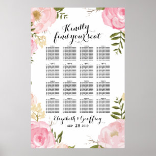 Moderne roze zweetzegelzitje poster