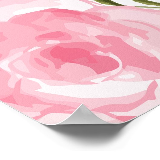 Moderne  roze zweetzegelzitje poster (Hoek)