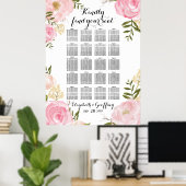 Moderne roze zweetzegelzitje poster (Thuiskantoor)