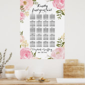 Moderne roze zweetzegelzitje poster (Keuken)