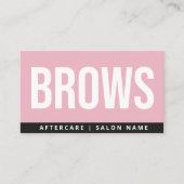 Moderne roze zwenkbrauwen Aftercare PMU Brow Instr Visitekaartje (Voorkant)