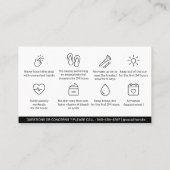 Moderne roze zwenkbrauwen Aftercare PMU Brow Instr Visitekaartje (Achterkant)