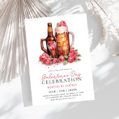 Moderne Rozen Bier Galentine's Day Party Kaart