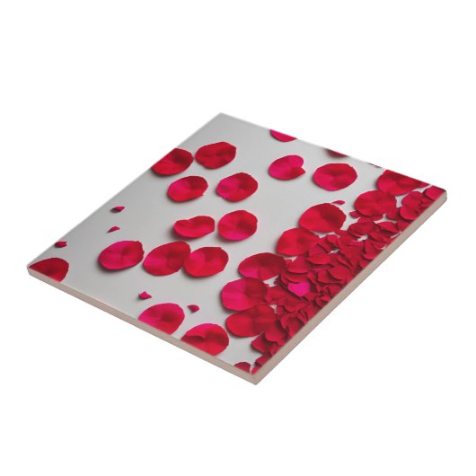 Moderne Rozen bloemblaadjes Tegeltje (Zijkant)