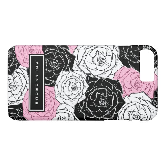 Moderne rozen Case-Mate iPhone case (Achterkant (Horizontaal))
