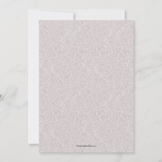 Moderne Rozen Elegant Wedding Save The Date (Achterkant)