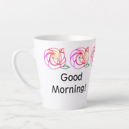 Moderne Rozen Gepersonaliseerde Latte Mok