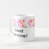 Moderne Rozen Gepersonaliseerde Mok (Voorkant links)