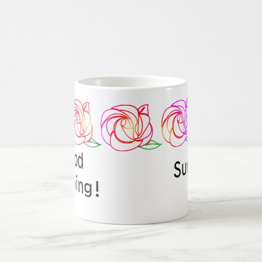 Moderne Rozen Gepersonaliseerde Mok (Center)