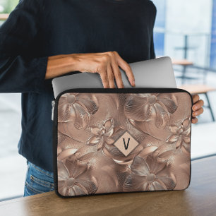 Moderne Rozen gouden laptophoes Laptop Sleeve