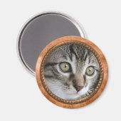 Moderne Rozen gouden metallic foto patrijspoort ma Magneet (Voorkant / Achterkant)