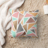 Moderne Rozen gouden munt Metallic Driehoeken Geom Kussen (Deken)