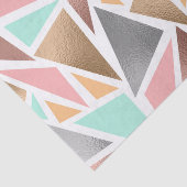 Moderne Rozen gouden munt Metallic Driehoeken Geom Tissuepapier (Detail)