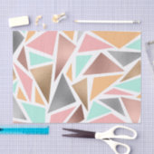 Moderne Rozen gouden munt Metallic Driehoeken Geom Tissuepapier (Craft)