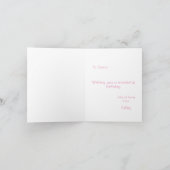 Moderne Rozen Happy Birthday  Kaart (Binnen)