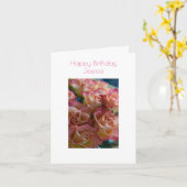 Moderne Rozen Happy Birthday  Kaart (Gele Bloem)