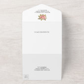 Moderne Rozen met een doorsnede van een doorsnede  All In One Uitnodiging (Buitenkant)